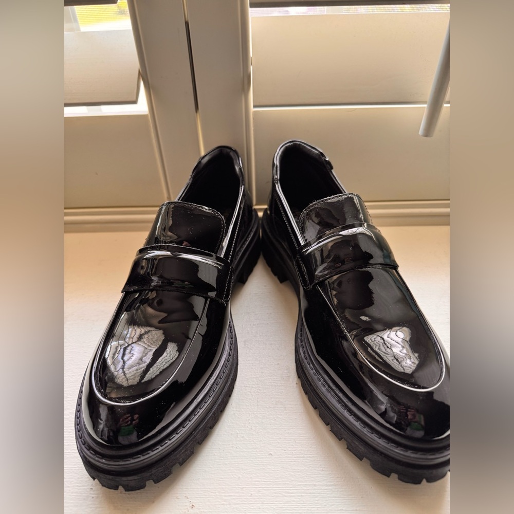 Geox Shiny Black Loafers
